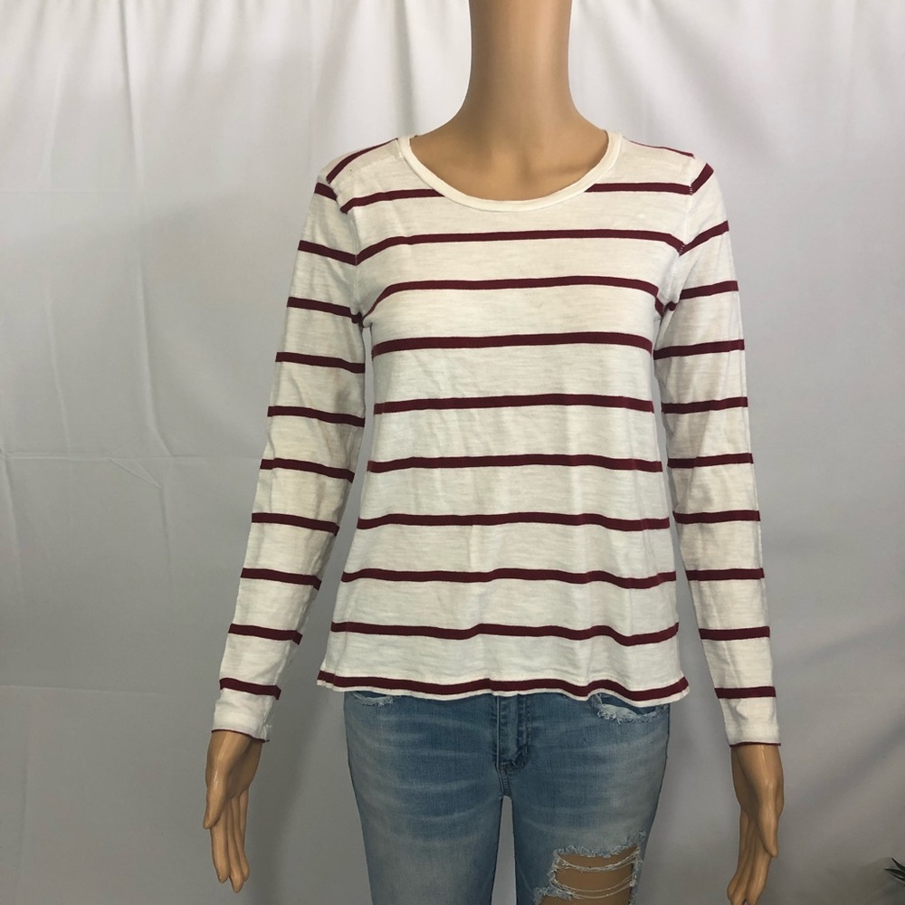 Madewell Stripe Long Sleeve Shirt Size Small